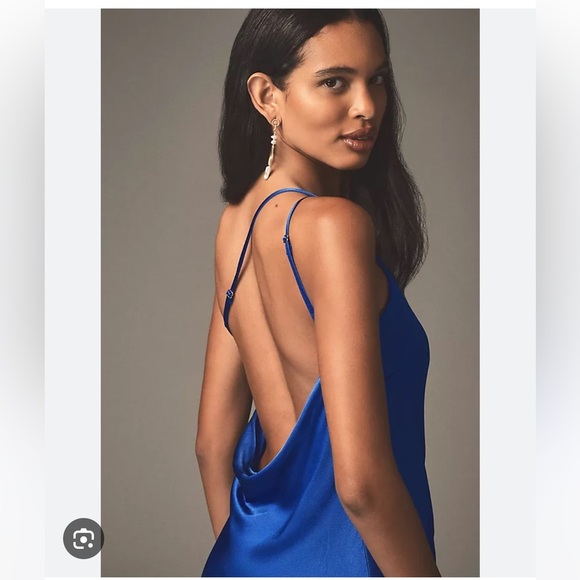 Shona Joy Tatum One-Shoulder Draped Cowl-Back Maxi Dress in Grenadine - Picture 3 of 8